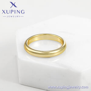 Para <span class=keywords><strong>Xuping</strong></span> <span class=keywords><strong>Jewelry</strong></span>'s X000866681 14K chapado en oro Simple cobre liso anillos de mano elegante estilo clásico para fiesta de regalo de compromiso - Product Image 5