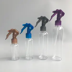 Özel şeffaf ince sis saç spreyi şişeleri tetik ile 100ml 300ml 500ml boş plastik şişe püskürtücüler el fısfıs püskürtücü şişe