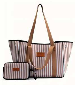 <span class=keywords><strong>Sac</strong></span> fourre-tout <span class=keywords><strong>en</strong></span> éponge avec logo personnalisé, grande capacité, fermeture à glissière, couleur unie, sacs <span class=keywords><strong>de</strong></span> shopping réutilisables, <span class=keywords><strong>sac</strong></span> à main pour femmes, toutes saisons - Product Image 2