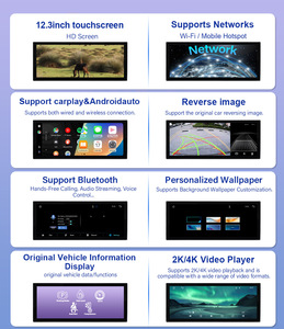Écran multimédia de voiture, console <span class=keywords><strong>centrale</strong></span>, Carplay sans fil pour <span class=keywords><strong>Audi</strong></span> <span class=keywords><strong>Q3</strong></span> 2013-2018, navigation GPS, écran ultra-fin de 12,3 pouces - Product Image 6