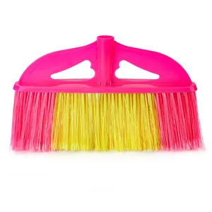 JIEYA Wholesale Low Price High Quality Two-color Plastic Floor Cleaning Broom Sweeping Broom Bristle For Home