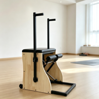 Chaise Wunda Pilates en bois, chaise de stabilité à pédales séparées, équipement de fitness pour studio Pilates, pour l'entraînement de l'équilibre du tronc