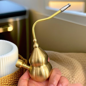 Chicha miniature en laiton en forme de gourde, filtre à eau détachable fait main, chicha portable pour la maison, ensemble complet - Product Image 1