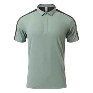 Ice Blue Short Sleeve Polo Shirt With White Stripes For Team Uniforms And Promotional Use - Product Image 2