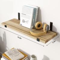 8-teiliges Schweberegal-Set - Rustikales Wandregal für Wohnzimmer, Küche, Bad, Schlafzimmer, Gewürz- und Werkzeugaufbewahrung, Holzregal