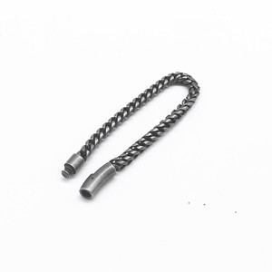 yunnique Trendy Motorcycle Bracelet Black Distressed <b>Titanium</b> Steel <b>Chain</b> Magnetic Clasp Unisex Jewelry - Product Image 2
