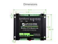 Module d'entrée et de sortie mixte Modbus RTU industriel, circuits de protection à isolation multiple, acquisition de tension et de courant