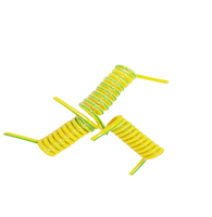 Fil de mise à la terre rétractable en spirale en cuivre sans oxygène jaune-vert à âme unique en PVC pour équipement électronique IP66 12V