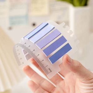 Pestañas Adhesivas Transparentes Impermeables de PET con Gradiente de Color, Notas Adhesivas Fluorescentes Resaltadoras de 17*8.5cm Personalizables para - Product Image 5