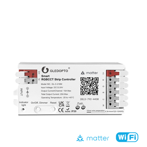 Gledopto GL-C-218M Matter WiFi Smart LED <span class=keywords><strong>PWM</strong></span>-<span class=keywords><strong>controller</strong></span> RGB CCT Push-dim schakelaar Spraakbesturing 480W 20M bereik Huisautomatisering - Product Image 3