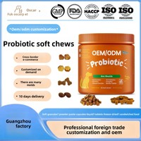 Comprimés à mâcher probiotiques pour animaux de compagnie, compléments alimentaires pour la santé digestive intestinale des chats et des chiens, fabriqués sur mesure par l'usine d'origine