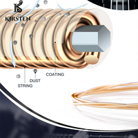 KIRSTEN PAT2 Anti-rust High Carbon Hexangular Steel Core Phosphor Bronze Wound Poly Coated 10/48 Nickel Plated Ball End Strings