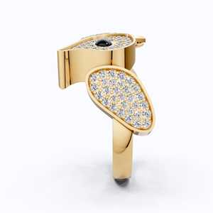 Anillos de Lujo al por Mayor: Diseño Clásico de Búho Personalizado, Oro con Moissanita de 0.51 CT, Joyería Unisex de Moda para Fiestas, Creada en Laboratorio, Más Vendidos - Product Image 4