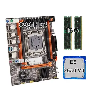 LGA 2011-3 X99主板至强套件E5 2630 V3和16gb DDR4 2133MHZ ECC注册内存支持USB 3.0 SATA3.0至强
