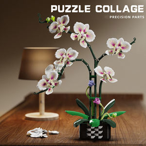 MJI 13113 Bloques de Construcción de Flores de Cymbidium, Modelo de Adorno, Partículas Pequeñas, Juego de Bloques de Construcción Educativos para Niños, Juguete de Plástico - Product Image 3