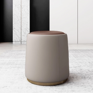 ม้านั่งมีเบาะรองนั่งนุ่มแบบนอร์ดิกสำหรับห้องนอนม้านั่งแต่งตัวแบบหมุนได้สำหรับห้องนั่งเล่นร้านเสริมสวย - Product Image 1