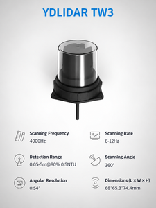 Sensor LiDAR Subacuático YDLIDAR TW3 de 360 Grados 2D, Escáner Láser ToF IP68 para Navegación de Robots de Piscina y Evitación de Obstáculos - Product Image 6