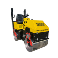 Compacteur vibrant de rouleau de route d'asphalte de rouleau de route à tambour unique 1 tonne