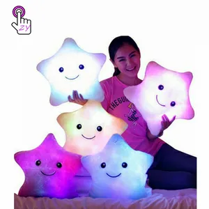 35cm LED Flash Light Hold pillow five star Doll Plush Animals Stuffed Toys lighting Gift Children Christmas Gift Stuffed Plush