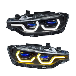 Faros Delanteros YU GUANG para <span class=keywords><strong>BMW</strong></span> Serie 3 <span class=keywords><strong>F30</strong></span> <span class=keywords><strong>320i</strong></span> LCI F35 <span class=keywords><strong>2013</strong></span> 2015 2018, Actualización a LED Completo, Blanco y Amarillo, DRL Conmutable, Faros Ikon - Product Image 1