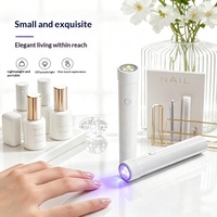 Lampe à ongles UV LED sans fil portable mini pour séchage et durcissement du vernis gel, rechargeable, logo personnalisé, fournisseur d'usine, 3 perles LED