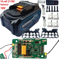 Kit de batterie au lithium 21700 à 10 cellules 18V compatible avec Makita