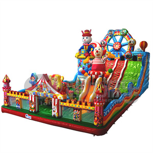 Buttafuori gonfiabili commerciali che saltano castello gonfiabile con scivolo per bambini all'aperto LI gioco all'aperto Logo personalizzato accettabile - Product Image 1