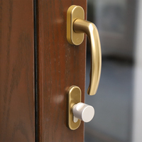 Porte Extérieure Moderne en Aluminium à Double Vitrage, Portes d'Entrée en Bois Revêtu d'Aluminium, Idéales pour Salle de Bain, Chambre et Salle à Manger - Offre Spéciale