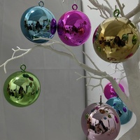 Décoration sphérique dorée de luxe en acier inoxydable de 30 cm (12 pouces) couleur laiton, résistante aux intempéries, pour les designers d'intérieur