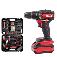 Perceuse à percussion sans fil TEN POWER 21V, 60 Nm, mandrin métallique 10 mm, kit d'outils électriques 3 en 1, tournevis électrique au lithium