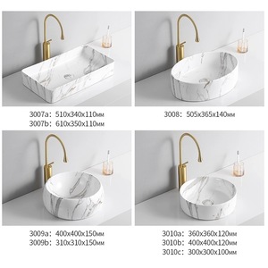 Gran oferta, encimera de cerámica de mármol, lavabo integrado, losa de <span class=keywords><strong>roca</strong></span> moderna, encimera redonda y ovalada, lavabo de baño - Product Image 5