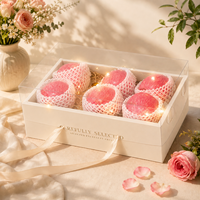 Boîte Cadeau pour Fruits Personnalisée en Carton avec Couvercle Transparent, Ruban et Feuille d'Or, Prix d'Usine en Gros, Écologique et Sûre pour les Aliments