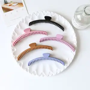 Wholesale Bathing Camber Shape Thin Plastic Hair Claws Clips 12cm Long Ponytail Holder For Long Hair