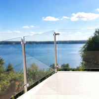 Système de balustrade en verre en acier inoxydable sur mesure avec panneaux en verre trempé pour balcon, terrasse et escalier