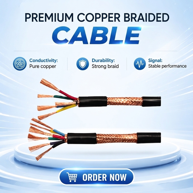 OEM Factory NH-RVSP Fire Safe Engineers Rated OFC Copper PVC Braid Shield Twisted Signal Cable for Power Station Control