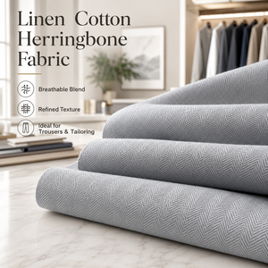 Tela de Mezcla de Lino CEDL, Telas Importadas para Ropa de <span class=keywords><strong>Hombre</strong></span>, 60% Lino, Tela de Bambú y Algodón al por Mayor para Ropa - Product Image 4