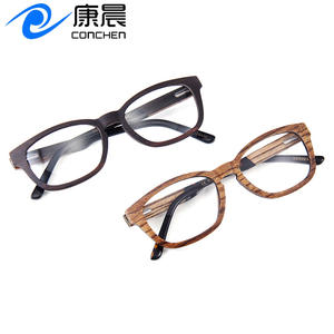 Montures de lunettes en bois, monture carrée complète, écologiques, unisexes, lunettes optiques, Wenzhou 6012, design ovale, verres en acétate - Product Image 3