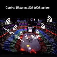 Sistema de Iluminación DMX Longstargift, Pulsera LED Multicolor con Control Remoto para Eventos