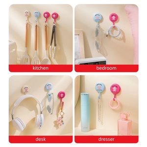 Gancho de Almacenamiento de Plástico sin Clavos, Porta Llaves, Perchero para Sombreros, Ganchos Decorativos de Pared con Lindos Dibujos Animados, para Baño y Cocina - Product Image 4