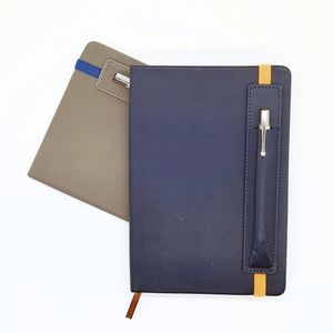 High Quality A5 Hardcover Leather Notebook with Pen Holder Custom Gift Box Professional Custom <b>Journal</b> Printing - Product Image 1