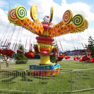 Atractivo Parque de Atracciones al Aire Libre con Remolque, Silla Voladora Lollipop de 16 Asientos con Remolque para <span class=keywords><strong>Todas</strong></span> las Edades <span class=keywords><strong>en</strong></span> Oferta - Product Image 2