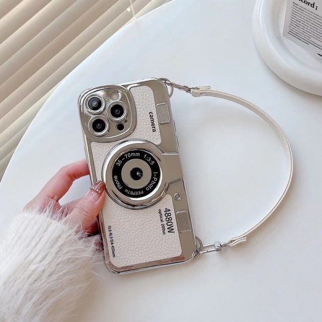 Popular Trend for iPhone 11 12 13 14 Pro Max TPU Phone case Creative Electroplated Vintage Camera