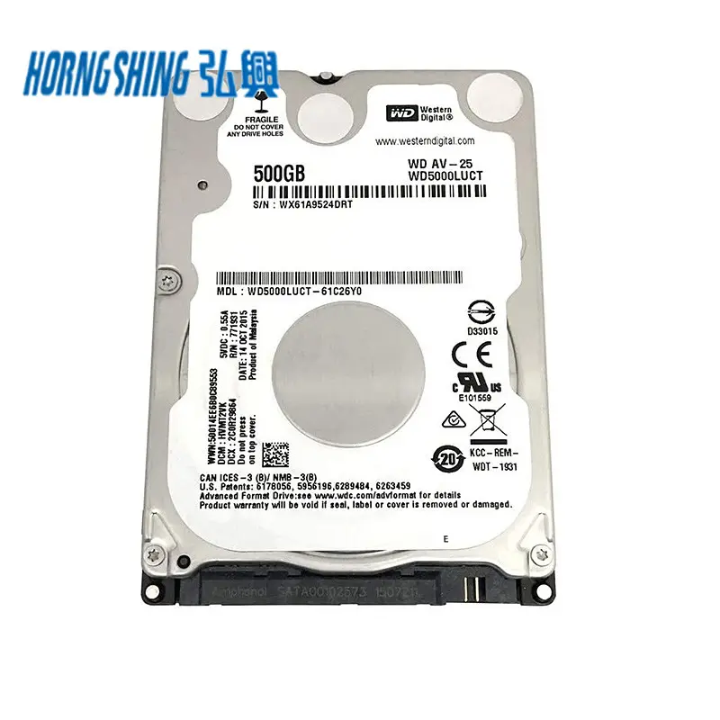 HORNG SHING Supplier WD5000LUCT AV 500GB 5400RPM 16MB Cache 7mm SATA 3.0Gb/s Internal 2.5inch Notebook HDD Hard Disk Drive