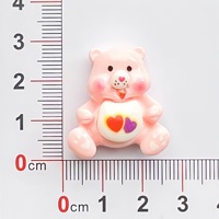 Groothandel Kawaii Regenboog Care Bear Dieren Platte Achterkant Eco-vriendelijke DIY HK Schattige Crème Lijm Resin Charms voor Telefoonhoesjes