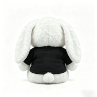Boneka Kelinci Lembut Custom Uyeah, Boneka Plushie Bertelinga Panjang, Isi Kapas PP, Hadiah Anak, Mainan Boneka Kelinci OEM dengan Desain Kain