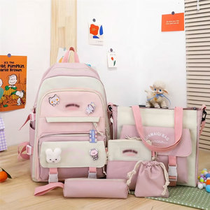Conjunto de <span class=keywords><strong>mochila</strong></span> impermeable para niños con estuche para lápices, fiambrera, <span class=keywords><strong>mochila</strong></span> de hombro, <span class=keywords><strong>mochila</strong></span> escolar para niños, <span class=keywords><strong>mochila</strong></span> para chicas adolescentes - Product Image 1