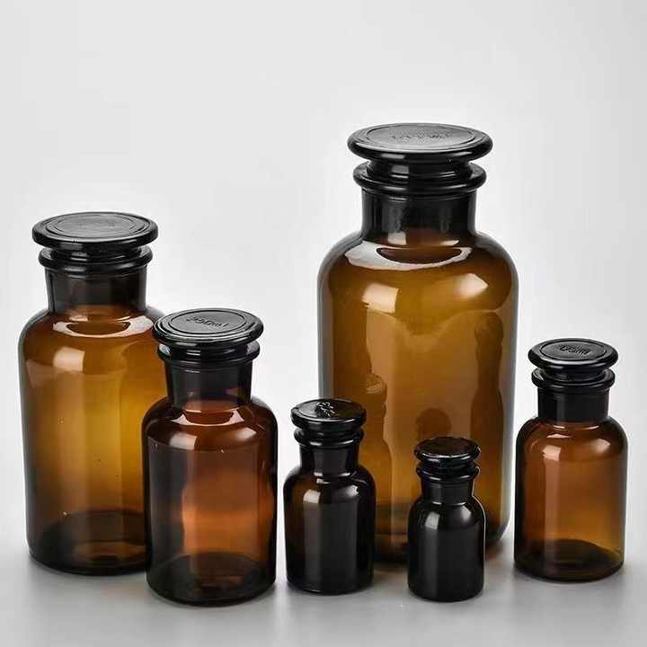 Wholesale Brown clear Cork Glass Jar Apothecary Vintage Tea Storage ...