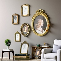 Cadres photo ovales décoratifs de luxe de style européen vintage en gros – Ornements de décoration intérieure au charme haut de gamme