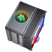 Dissipateur thermique pour processeur SNOWMAN Tower avec 4 caloducs, refroidisseur de radiateur PC RGB ITX compatible avec LGA 1851 1700 1200 2011 AM5 AM4