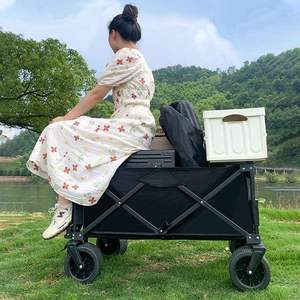 Wholesale Bulk Supply <b>Foldable</b> Mesh Steel Frame All Terrain Wide Wheels Outdoor Camping <b>Cart</b> OEM Customizable - Product Image 6